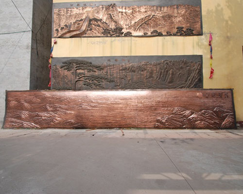 北京某单位定做的巨型紫铜浮雕10米2米铸造一次成型