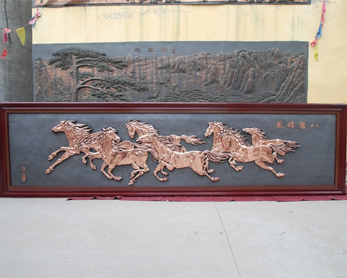 6.6米×1.6米大型铸铜浮雕壁画
