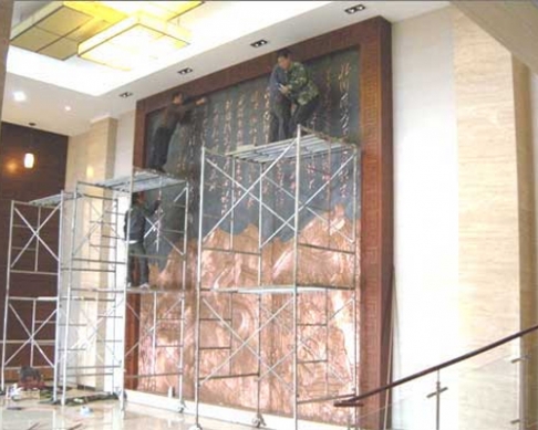 济宁岱庄煤矿定做的大型锻铜浮雕