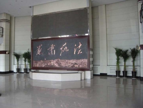 山西省朔州市某单位定做的5.3×2.6米紫铜浮雕壁画
